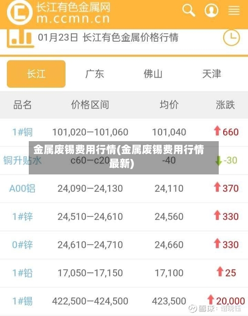 金属废锡费用行情(金属废锡费用行情最新)