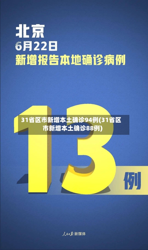 31省区市新增本土确诊94例(31省区市新增本土确诊88例)