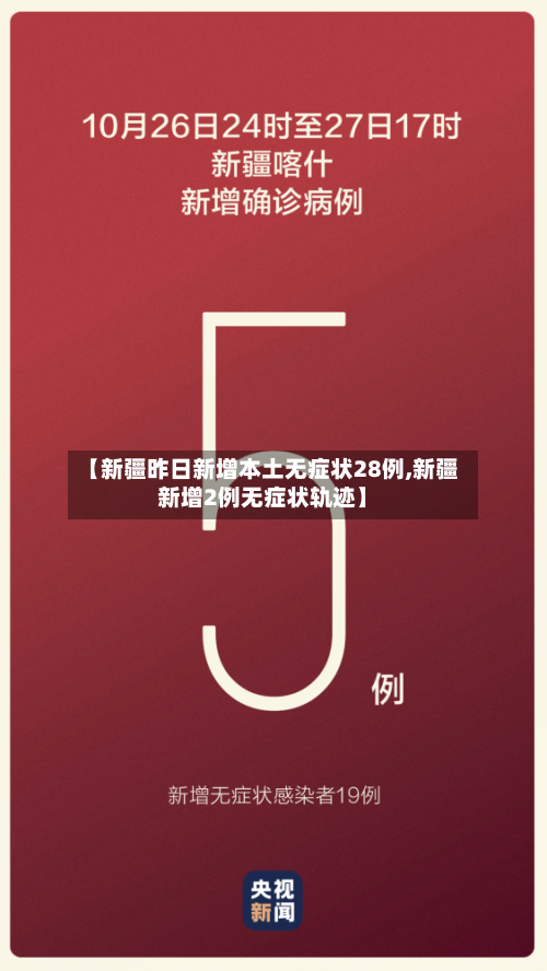 【新疆昨日新增本土无症状28例,新疆新增2例无症状轨迹】