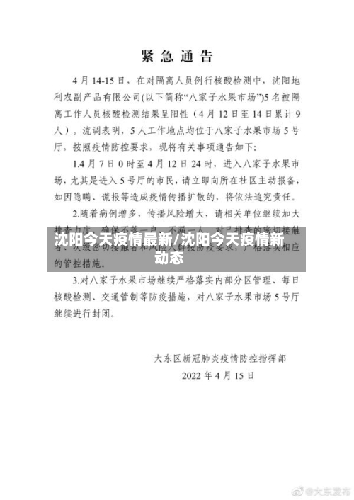 沈阳今天疫情最新/沈阳今天疫情新动态