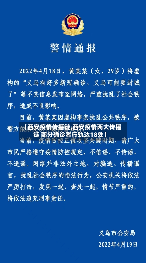 【西安疫情传播链,西安疫情两大传播链 部分确诊者行轨达18处】