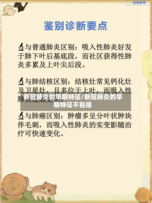 新冠肺炎的早期特征/新冠肺炎的早期特征不包括