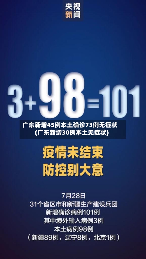 广东新增45例本土确诊73例无症状(广东新增30例本土无症状)