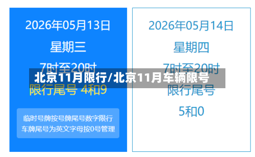 北京11月限行/北京11月车辆限号