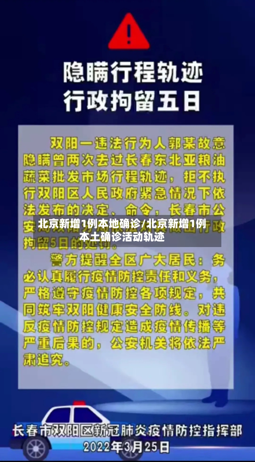 北京新增1例本地确诊/北京新增1例本土确诊活动轨迹