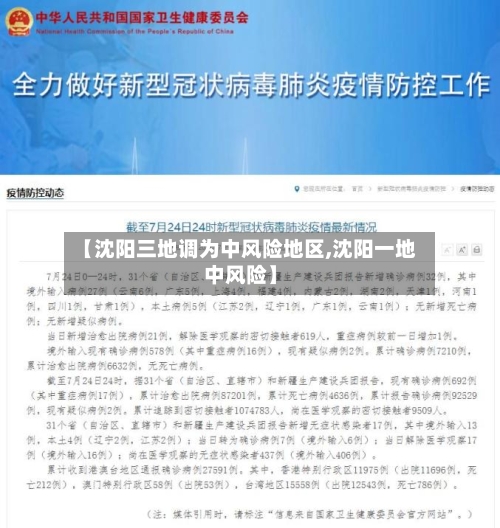 【沈阳三地调为中风险地区,沈阳一地中风险】