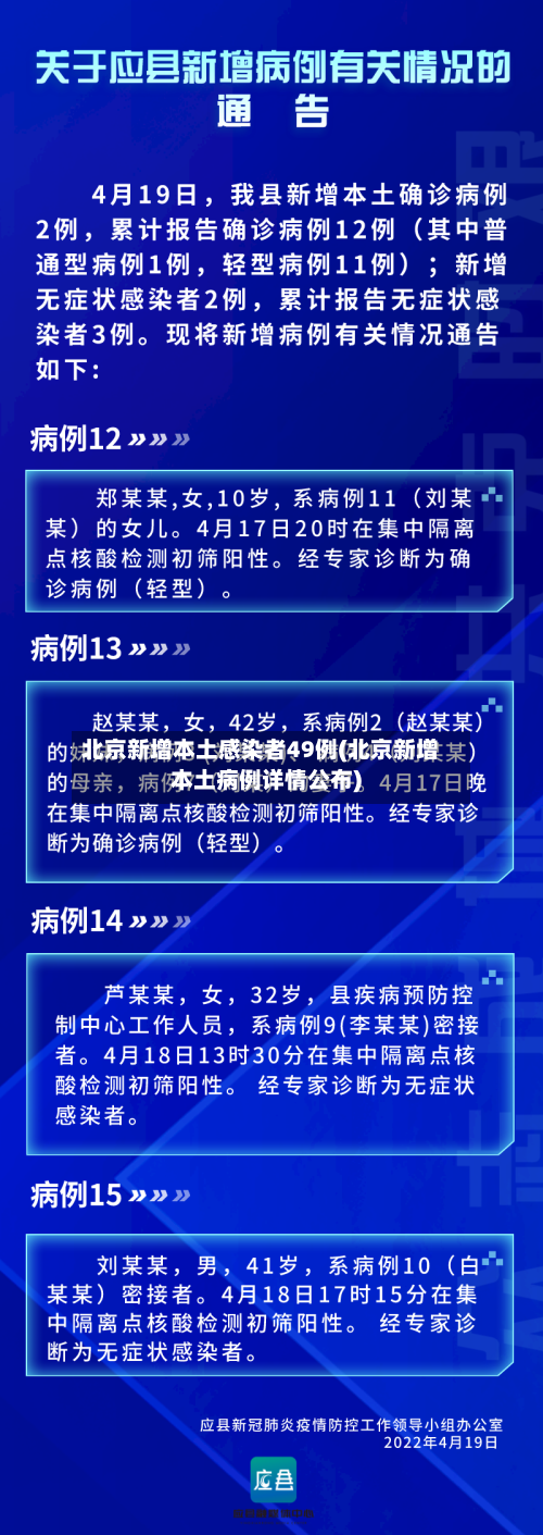 北京新增本土感染者49例(北京新增本土病例详情公布)