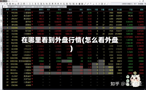 在哪里看到外盘行情(怎么看外盘)