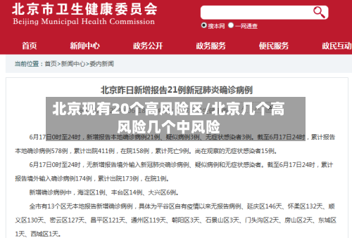 北京现有20个高风险区/北京几个高风险几个中风险