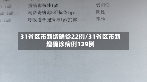 31省区市新增确诊22例/31省区市新增确诊病例139例