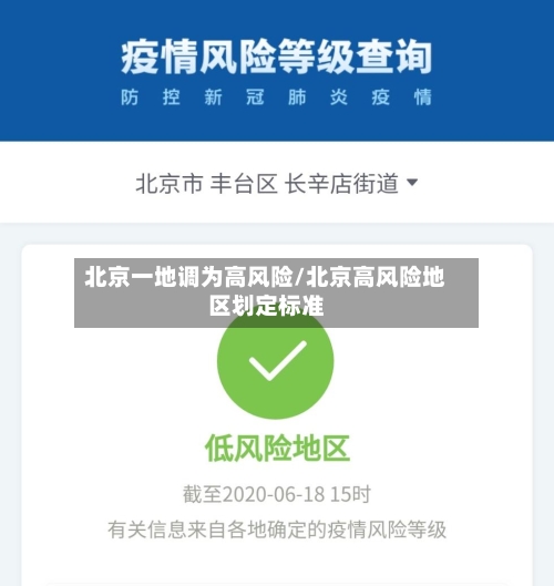 北京一地调为高风险/北京高风险地区划定标准