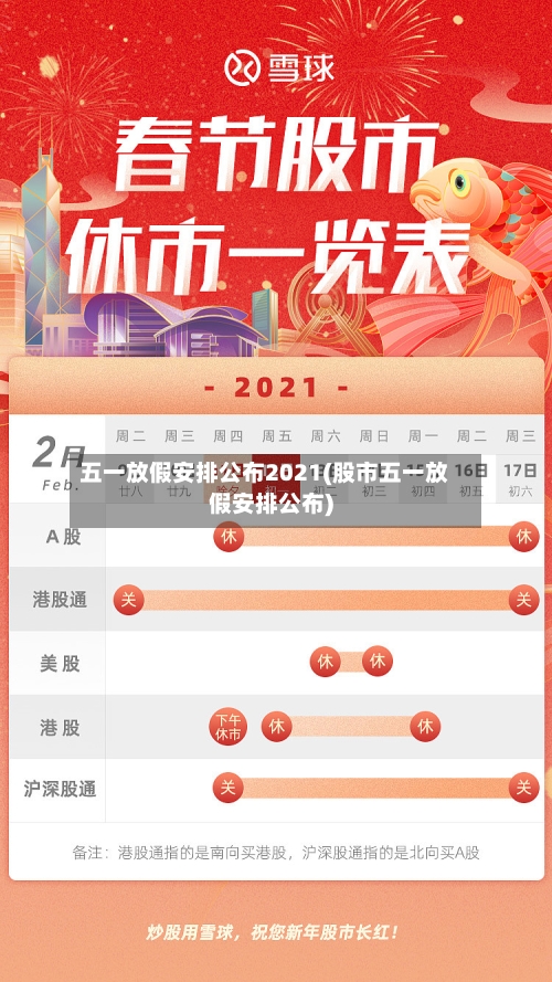 五一放假安排公布2021(股市五一放假安排公布)